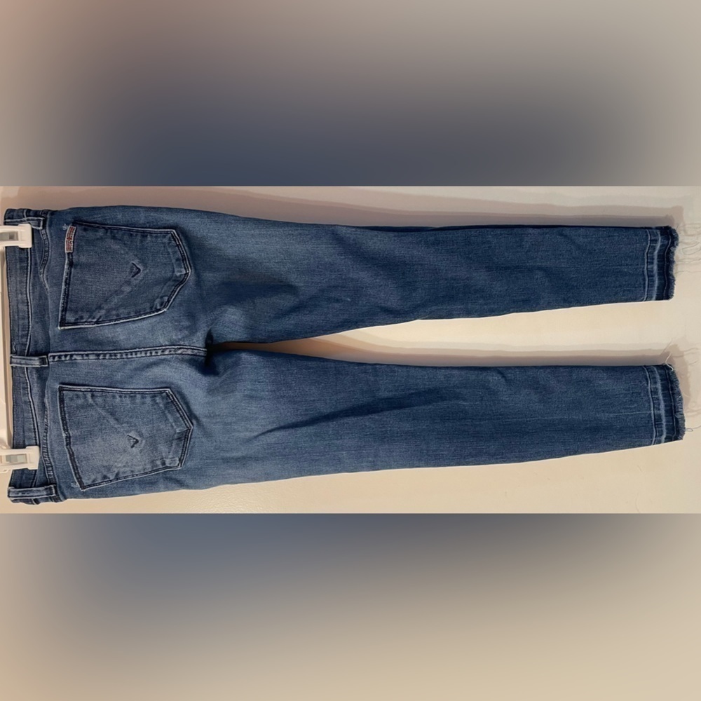 Hudson Nico skinny jeans; released hem